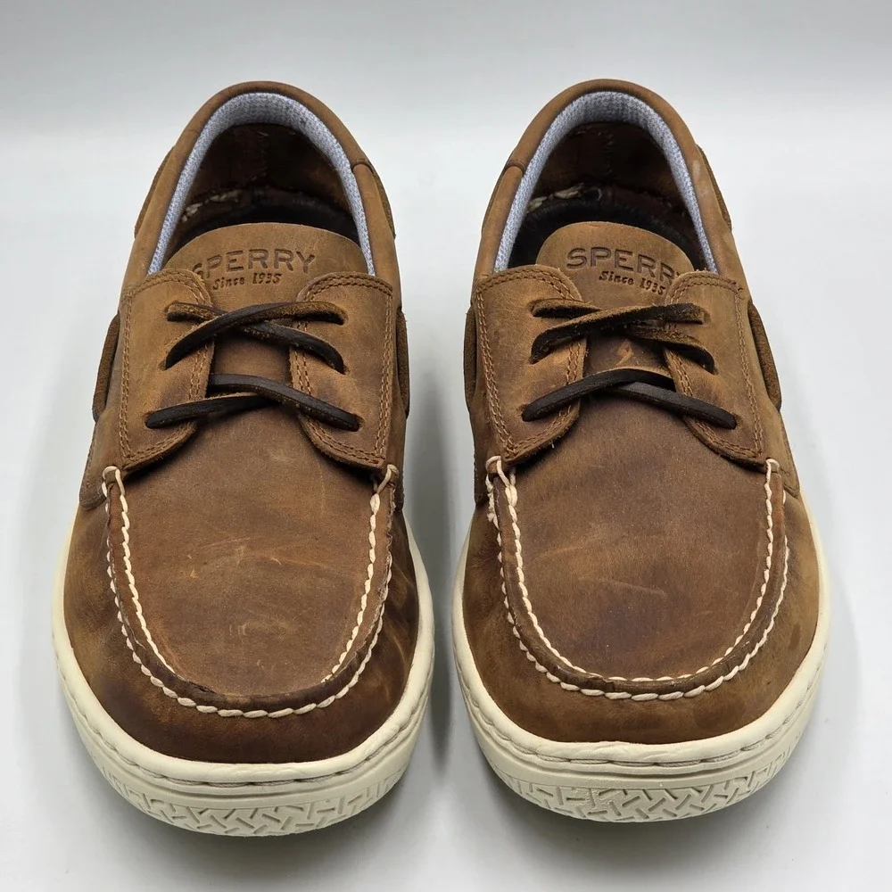 Sperry Gold Cup Men's 9.5M Tan Plushwave 2.0 Boat Shoes – Authentic Leather